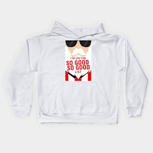 Football Red & White So Good So Good Xmas List Kids Hoodie